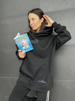 Buzo Oversize Premium Kanto Total Black - Suicune Store