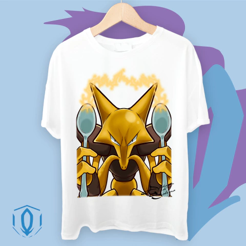 Remera Alakazam Face Blanca