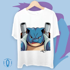Remera Oversize Blastoise Face Blanca