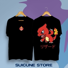 Remera Negra Charmeleon doble estampa