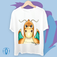 Remera Dragonite Face Blanca