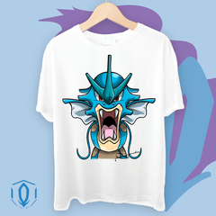 Remera Oversize Gyarados Face Blanca