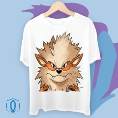 Remera Arcanine Face Blanca