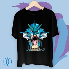 Remera Oversize Gyarados Face Negra
