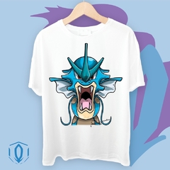 Remera Oversize Gyarados Face Blanca