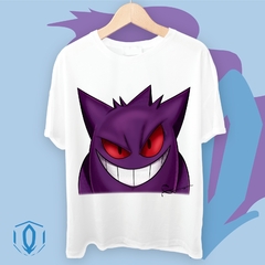 Remera Gengar Face Blanca