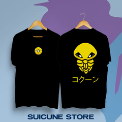 Remera Negra Kakuna doble estampa