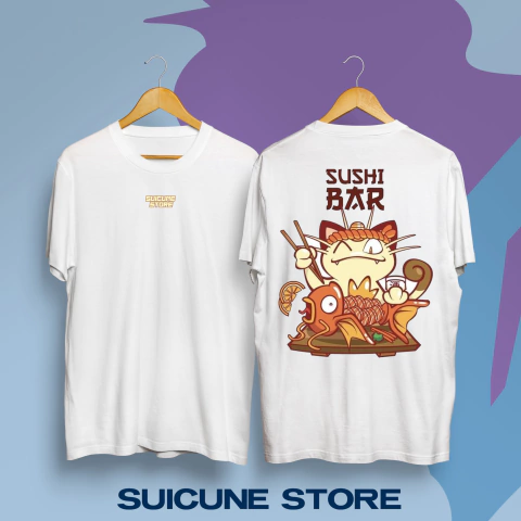Remera Oversize Meowth Sushi Bar