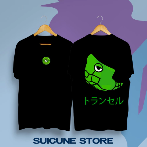 Remera Negra Metapod doble estampa