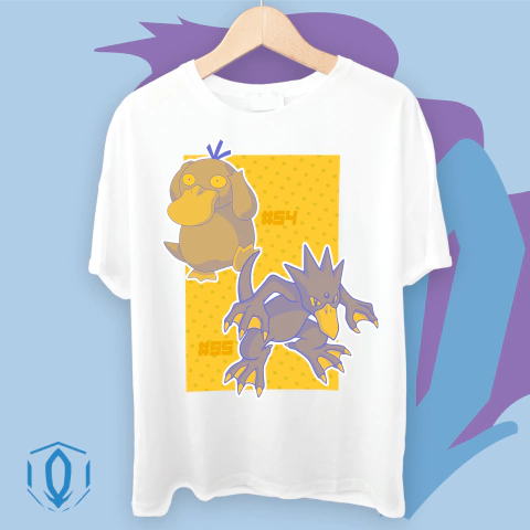 Remera Psyduck y Golduck