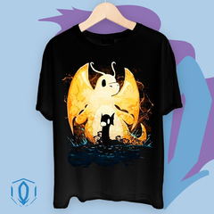 Remera Negra silueta Dragonite