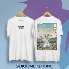 Remera Oversize Gardevoir Oriental Blanca - comprar online