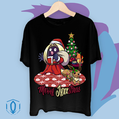 Remera negra Jynx Navidad Frente