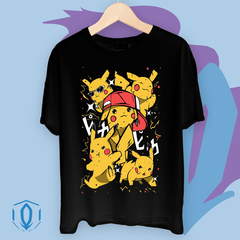 Remera Negra Pikachus - comprar online