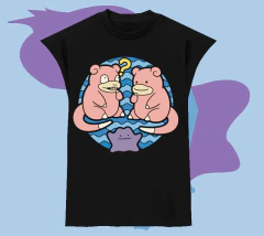 Musculosa negra Slowpoke y Dittos - comprar online
