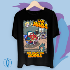 Remera negra Snorlax Good Music Frente - comprar online