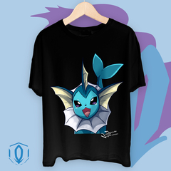 Remera Oversize Vaporeon Face Negra