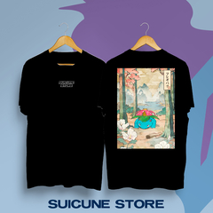 Remera Oversize Venusaur Oriental Negra