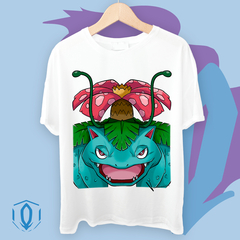 Remera Venusaur Face Blanca