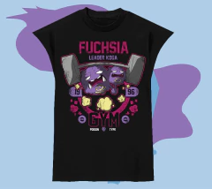 Musculosa Negra Fuchsia