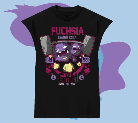 Musculosa Negra Fuchsia