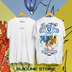 Remera Oversize Legends 1 Blanca Doble Estampa