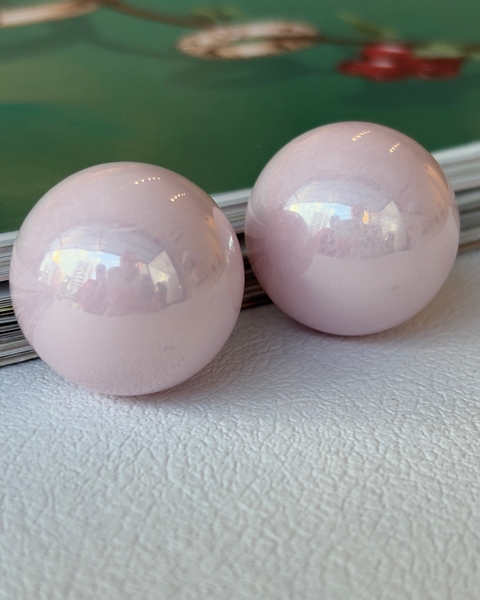 Brinco pérola rosa - V - comprar online