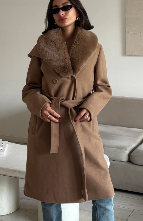 Trench Hoodie Paño + Puffer < 3 en 1 > Chocolate - comprar online