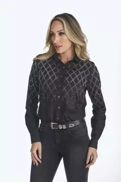 Camisa Feminina Manga Longa Pedraria Xadrez All hunter