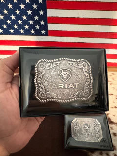 Fivela Importada Ariat - Antique Silver Rectangle - loja online