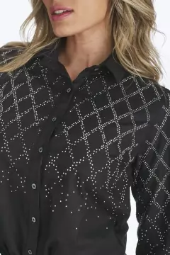 Camisa Feminina Manga Longa Pedraria Xadrez All hunter - Traje certo country