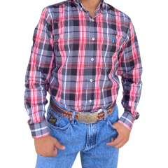 Camisa Manga Longa Austin Western Xadrez Slim Fit 9090