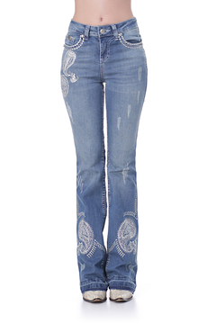 Calça Jeans Feminina Zenz Western Vino Zw0123059 - comprar online
