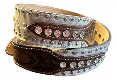 Cinto Infantil Juvenil Brilho Country Em Couro Cod 320 - comprar online
