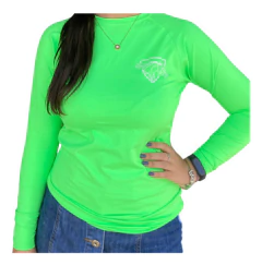 Camiseta Proteção Uv50+ Feminina On Top Verde Neon 4002