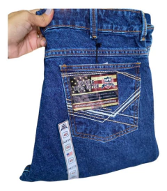 Calças Jeans Masculina Bordada Nfr Western Texas Ref:jb002