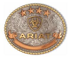 Fivela Ariat - Bead Edge Logo Antique Silver And Gold - comprar online