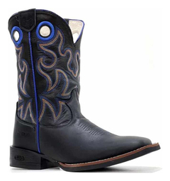 Bota Texana Masculina Durango Preta Com Azul 0332 na internet