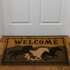 Tapete Country Welcome Horse Cavalo