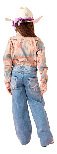 Calça Country Infantil Zenz Western Wide Rain Zw0324028 - Traje certo country
