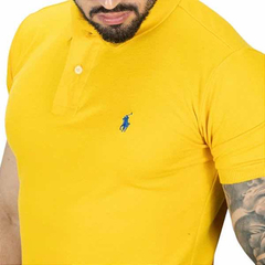 Polo Ralph Lauren Masculina Custom Slim Fit Amarela 287 na internet
