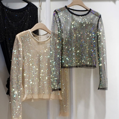 Blusa Fem Manga Longa Telinha Com Strass 250 - Traje certo country