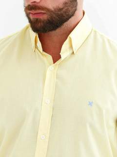 Camisa Xadrez Masculina Manga Longa Amarela Txc - 2551 na internet