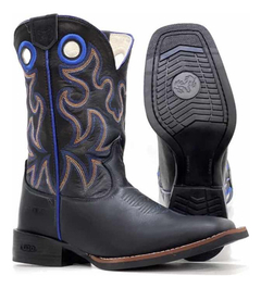 Bota Texana Masculina Durango Preta Com Azul 0332 - comprar online
