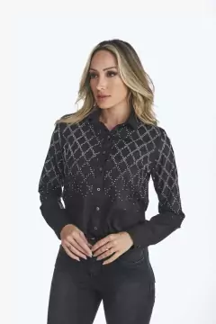 Camisa Feminina Manga Longa Pedraria Xadrez All hunter na internet