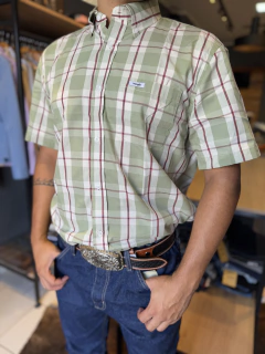 Camisa Masculina Wrangler Manga Curta Tricoline Wss138 na internet