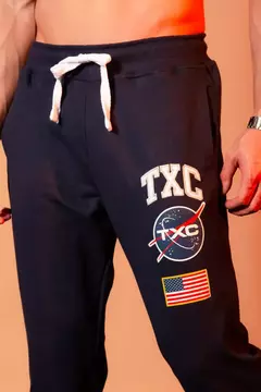 Calça De Moletom Masculina Txc Brand Marinho 25051 na internet