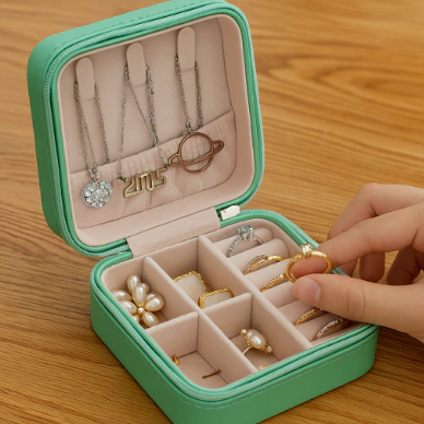 ALHAJERO MINI VERDE AGUA C/ BOTÓN - comprar online