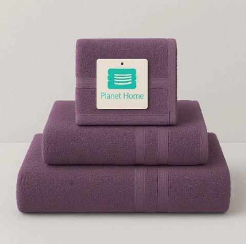 SET DE TOALLA ALGODON X3 PLANET- LILA - comprar online