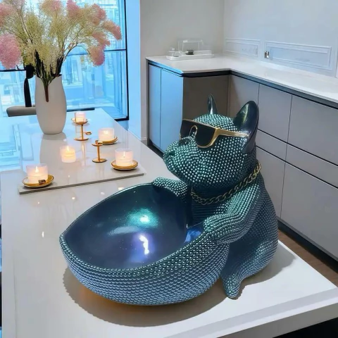 ESCULTURA DE RESINA - BULLDOG FRANCES